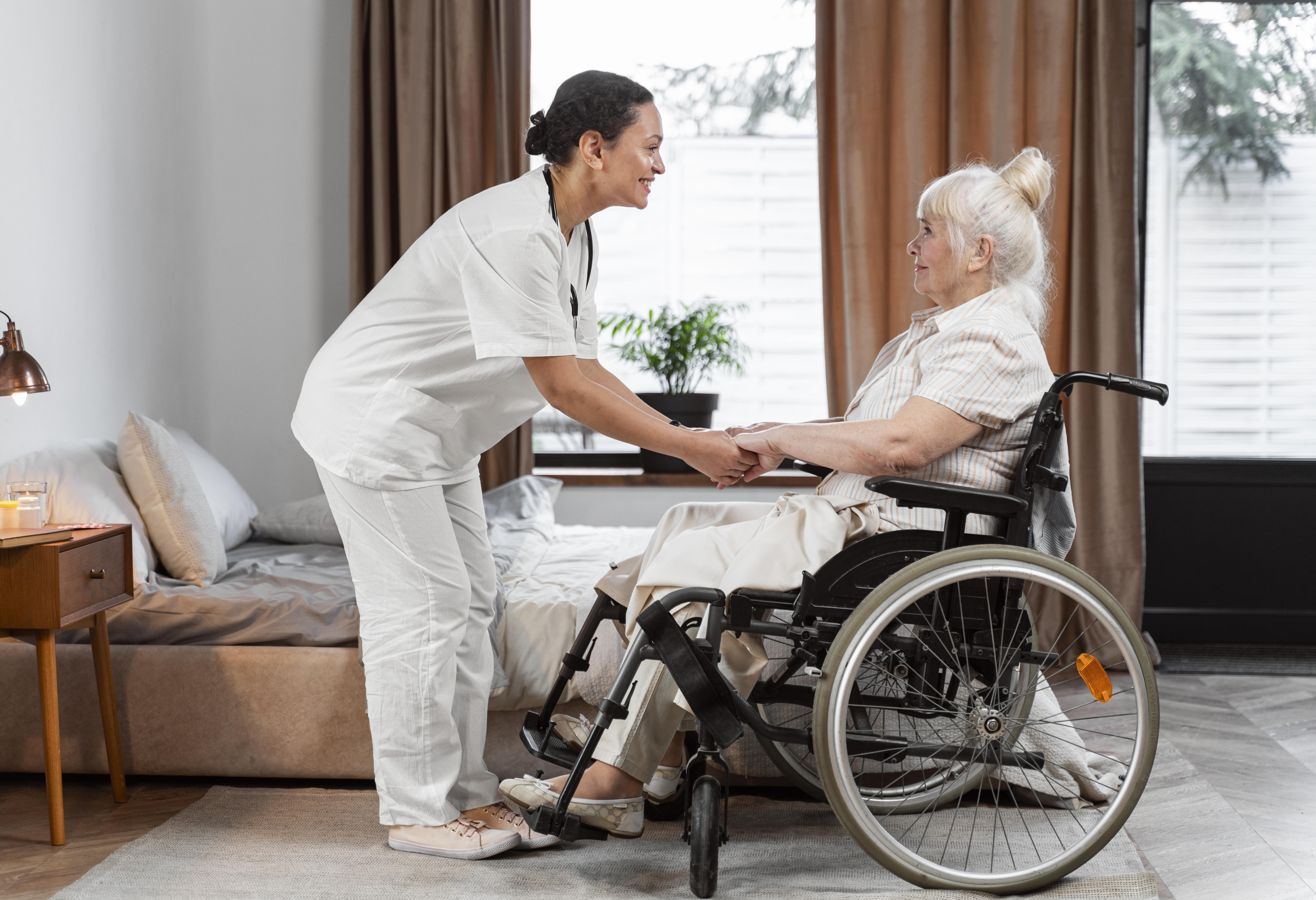 Caregiver with resident